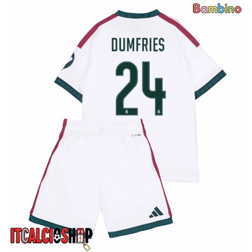Real Madrid Denzel Dumfries #24 Prima Maglia Bambino 2026-27 Manica Corta (+ Pantaloni corti)